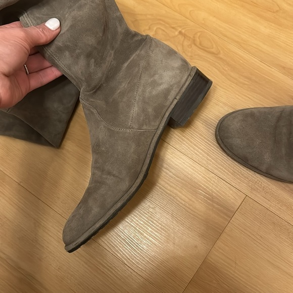 STUART Weizman taupe suede Lowland over the knee boots - Picture 14 of 16